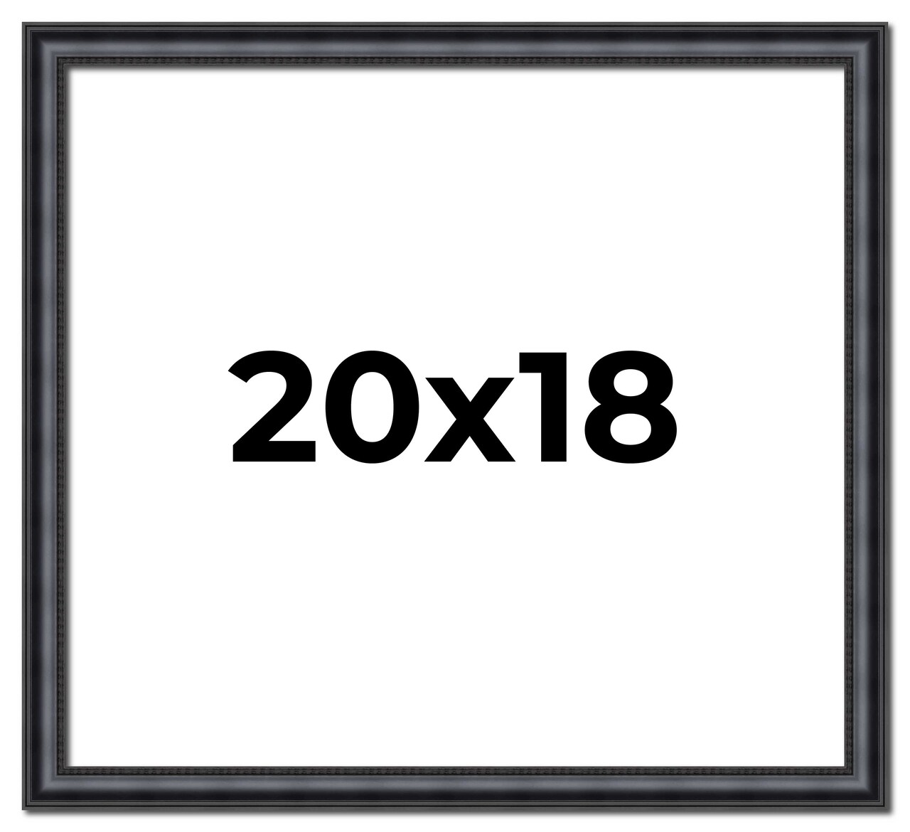 Linear Black Picture Frame - UV Acrylic, Backing Board, Hanging Hardware Included